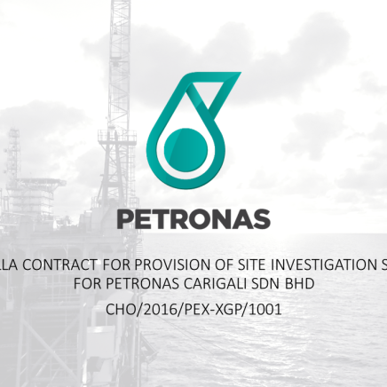 Provision of Site Investigation Services for Petronas Carigali Sdn. Bhd.